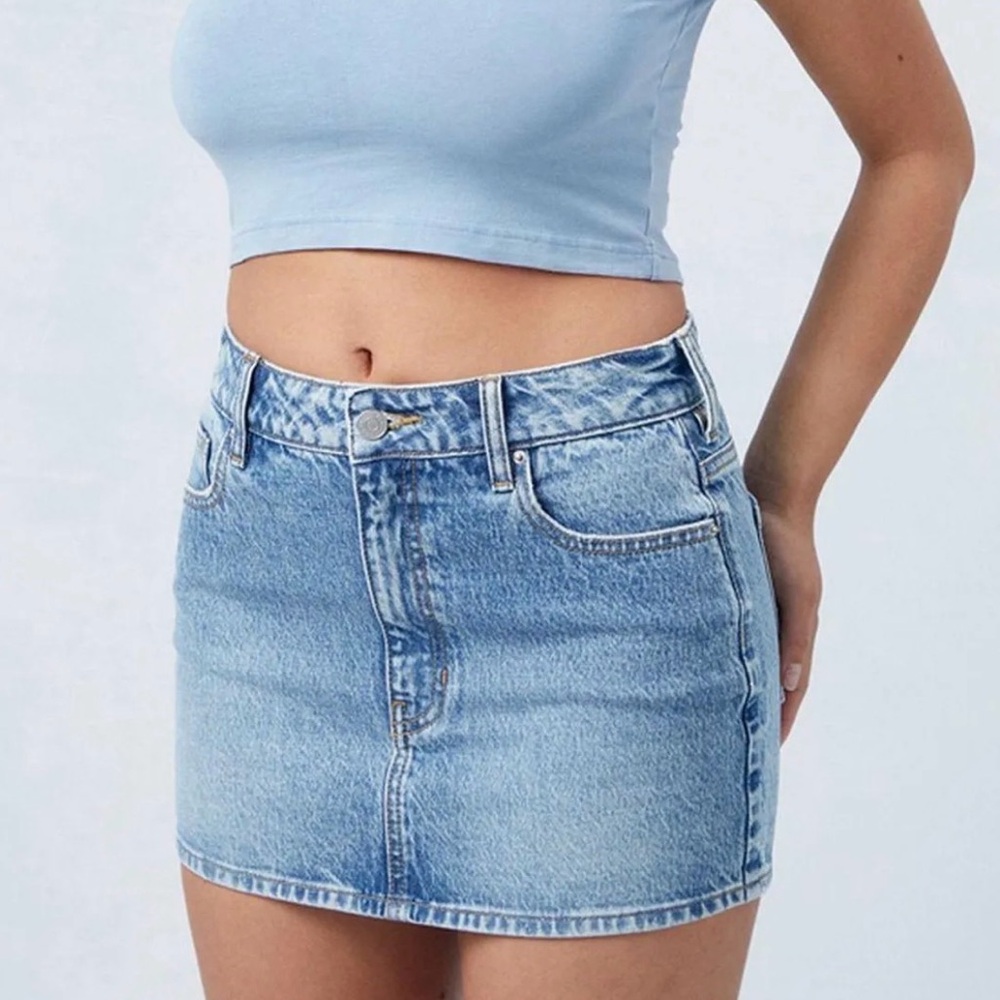 PacSun Light Blue Denim Mini Skirt